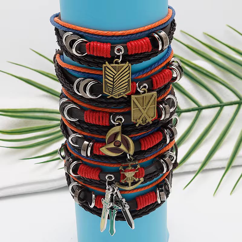 Bracelet en cuir tressé
